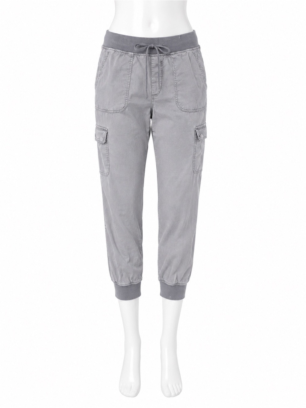 American Eagle Cargo Jogger Pants Gray Utility Drawstring Ankle Joggers S